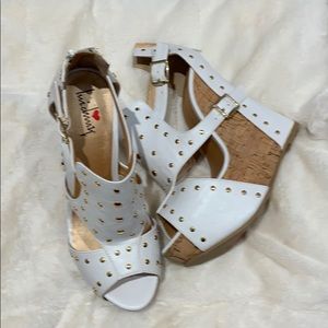 White Platform Luichnny Sandals/Heels